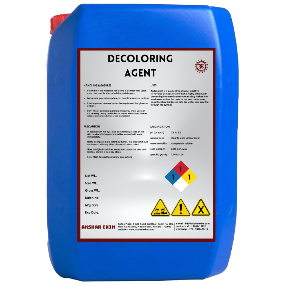 Water De-coloring Agent